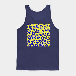 Leopard Print Navy Yellow Tank Top